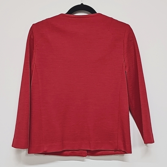 Hobbies Lorch of Dallas vtg red wool  jacket, lightweight longsleeve 3 button - Picture 4 of 11